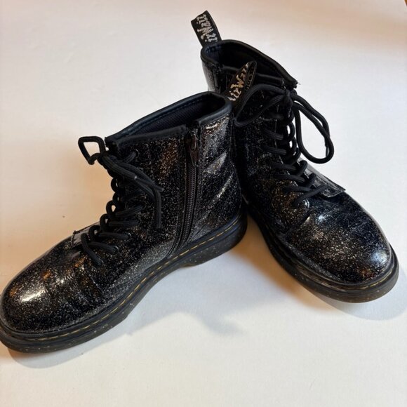 Dr. Martens Other - Dr Martens 1460 Glitter Combat Boots Black Youth US 4 Y2K Grunge